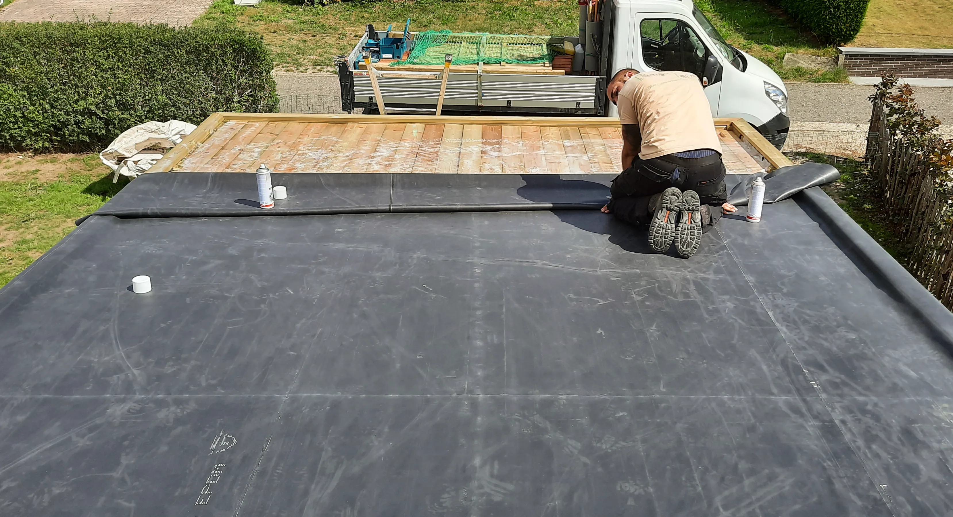 Placement de l'EPDM